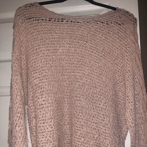 sweater with laced sleeves